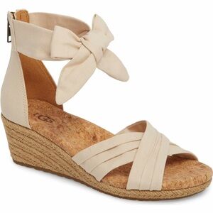 UGG Women's Tan Espadrille Wedge Sandals